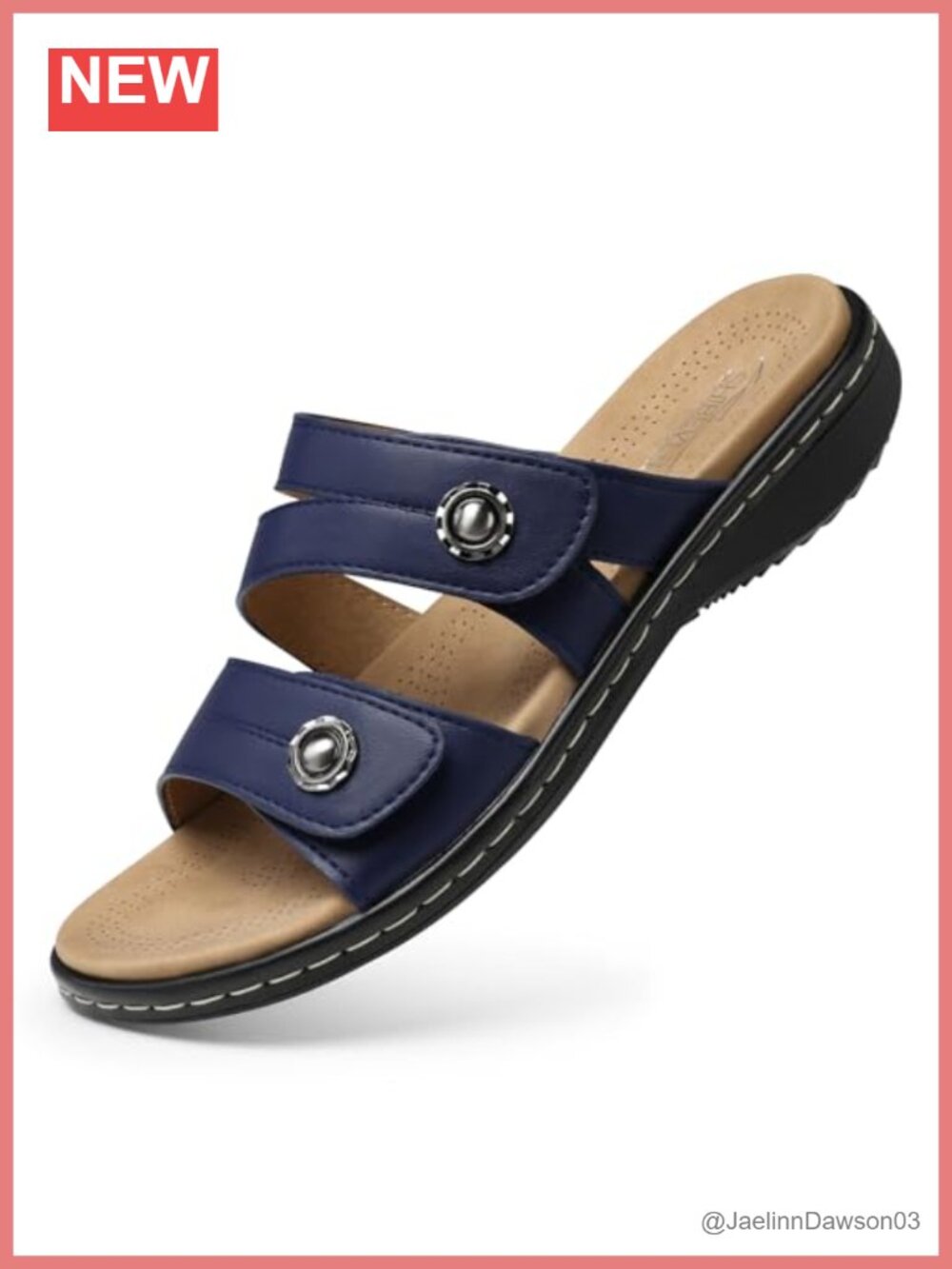 Flat Sandals with Arch Support, Non-Slip, Orthopedic, Comfortable Walking